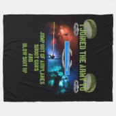 IK GING BIJ HET LEGER OM FLEECE DEKEN (Voorkant (Horizontaal))