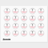 Ik ging bijna naar de gym ronde sticker (Vel)