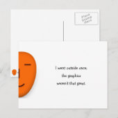 Ik ging één keer buiten... Funny Gamer Quote Humor Briefkaart (Voorkant / Achterkant)