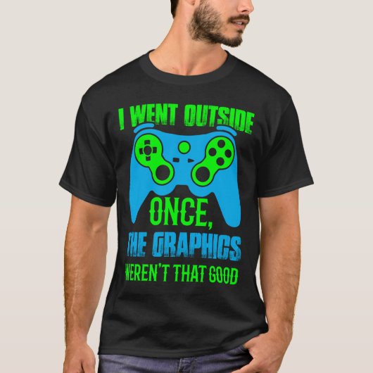 Ik ging één keer naar buiten, de graphics waren da t-shirt (Voorkant)