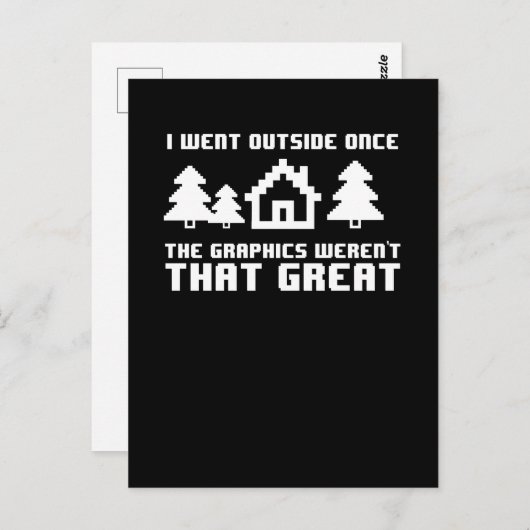 Ik ging één keer naar buiten, de graphics waren ni briefkaart (Voorkant / Achterkant)