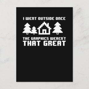 Ik ging één keer naar buiten, de graphics waren ni briefkaart