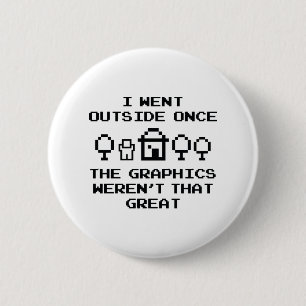 Ik ging er één keer heen ronde button 5,7 cm