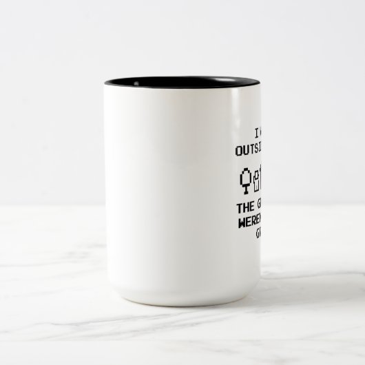 Ik ging er één keer heen tweekleurige koffiemok (Center)