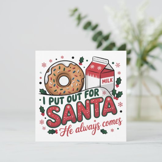 Ik ging eropuit voor Sinterklaas Grappig Kerstfees Feestdagenkaart (Staand voorkant)
