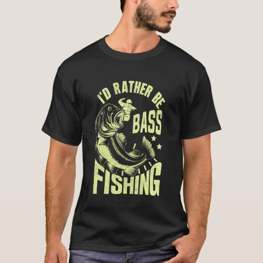 Ik ging liever baars vissen t-shirt (Voorkant)