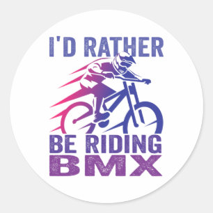 Ik ging liever BMX Mountainbiken MTB rijden Ronde Sticker