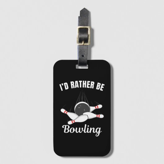 Ik ging liever bowlen bagagelabel (Voorkant (verticaal))