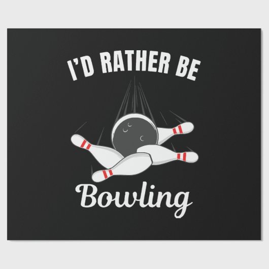 Ik ging liever bowlen cadeaupapier (Vlak)