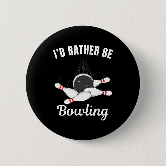 Ik ging liever bowlen ronde button 5,7 cm (Voorkant)