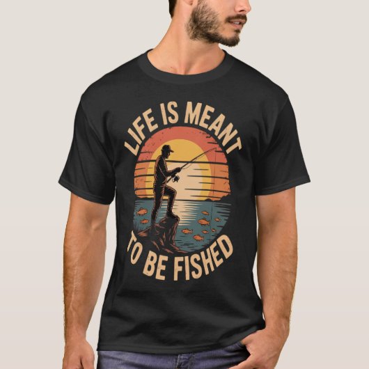 Ik ging liever forel vissen Sticker - Wit T-shirt (Voorkant)