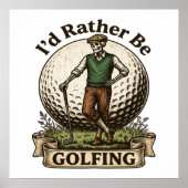 Ik ging liever golfen poster (Voorkant)
