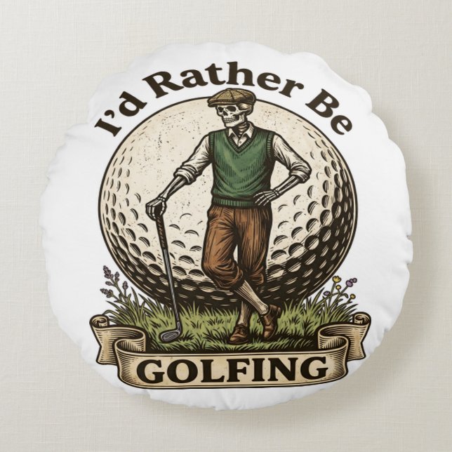 Ik ging liever golfen rond kussen (Voorkant)