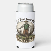 Ik ging liever golfen seltzer blikjeskoeler (Seltzer Voorkant)