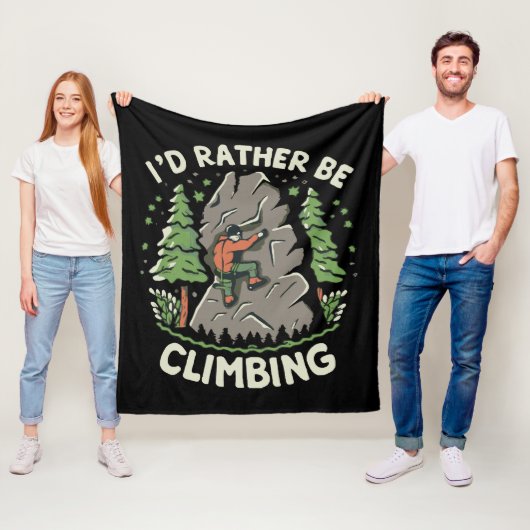 Ik Ging Liever Klimmen Fleece Deken (In situ)