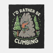 Ik Ging Liever Klimmen Fleece Deken (Voorkant)