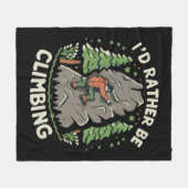 Ik Ging Liever Klimmen Fleece Deken (Voorkant (Horizontaal))
