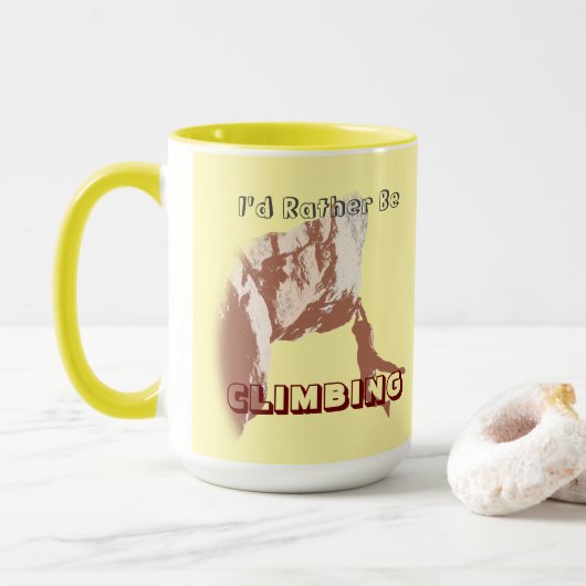 Ik ging liever klimmen Mok (Met donut)