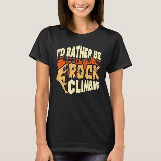Ik ging liever klimmen t-shirt (Voorkant)