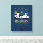 Ik Ging Liever Op De HOGWARTS™ Abstracte Bootreis Canvas Afdruk (Insitu (Houten vloer))