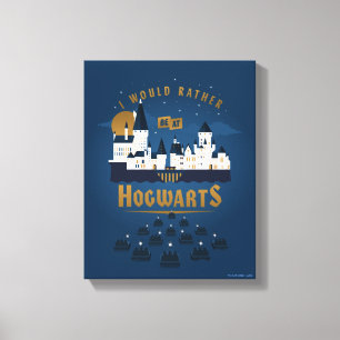 Ik Ging Liever Op De HOGWARTS™ Abstracte Bootreis Canvas Afdruk
