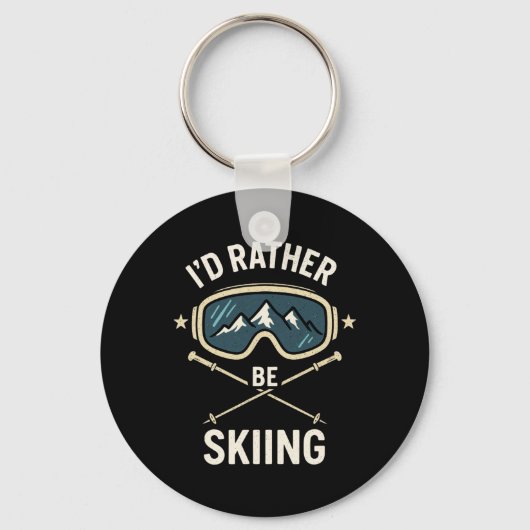 Ik ging liever skiën - Freestyle skireis Sleutelhanger (Voorkant)