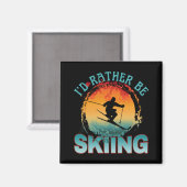 ik ging liever skien magneet (Voorkant / Achterkant)