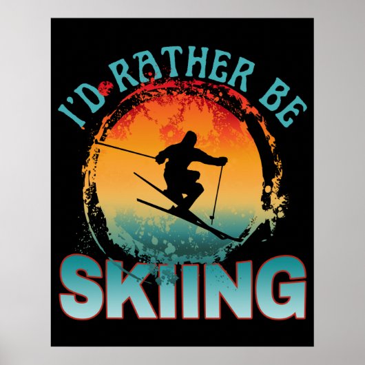 ik ging liever skien poster (Voorkant)