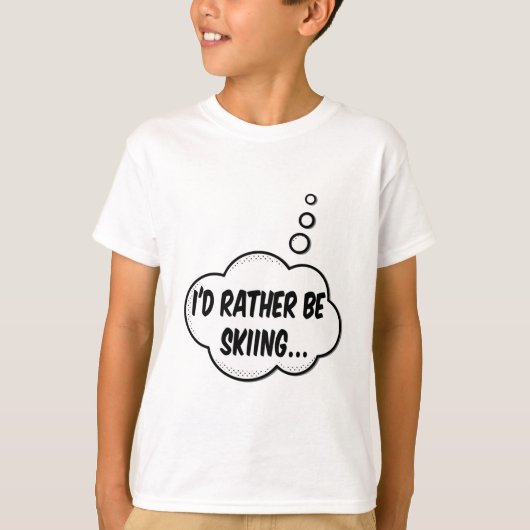 Ik ging liever skiën t-shirt (Voorkant)