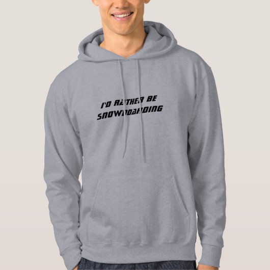 Ik ging liever snowboarden hoodie (Voorkant)