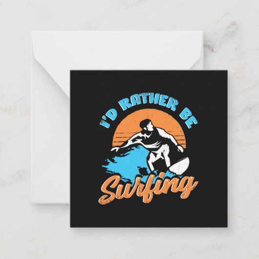 Ik ging liever surfen notitiekaartje (Voorkant)