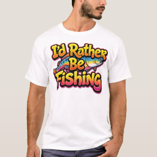 Ik ging liever vissen naar Regenboogforel T-shirt
