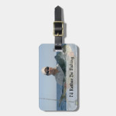 Ik ging liever vissen, op maat gemaakte bagagestic bagagelabel (Voorkant verticaal)