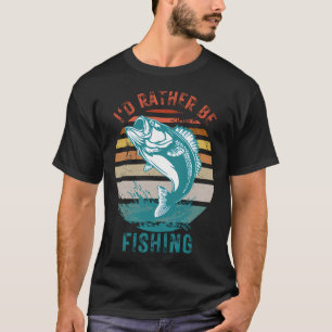 Ik ging liever vissen, Outdoor vishobby, Retro T-shirt