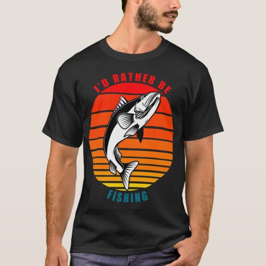 Ik ging liever vissen t-shirt (Voorkant)