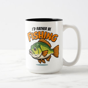 Ik ging liever vissen tweekleurige koffiemok