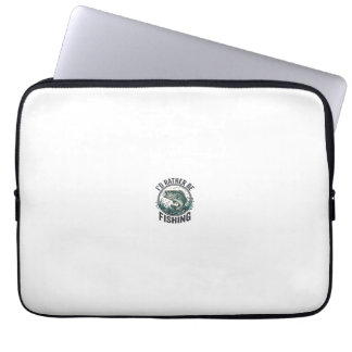 Ik ging liever vissen Vintage Bass Visser T-Shirt Laptop Sleeve
