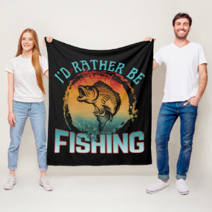 ik ging liever vissen visser cadeau fleece deken