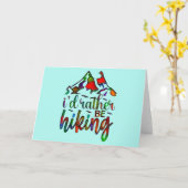 Ik ging liever wandelen grapjes wandelaar citeren  kaart (Gele Bloem)