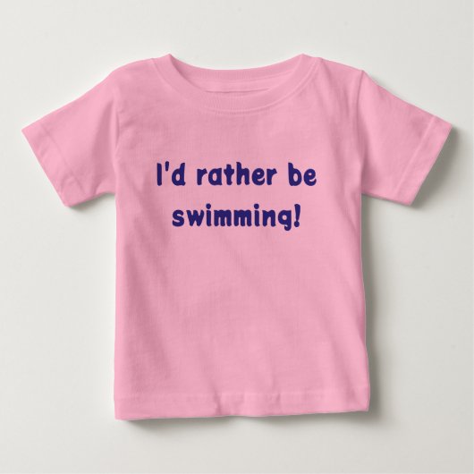 Ik ging liever zwemmen! MER-BABY T-Shirt (Voorkant)