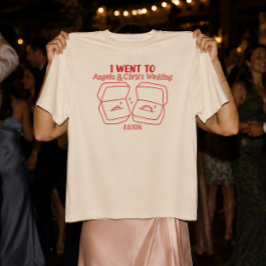Ik ging naar aangepaste namen trouwringen, banddoo t-shirt