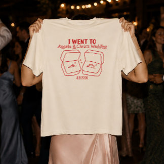 Ik ging naar aangepaste namen trouwringen, banddoo t-shirt