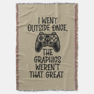 Ik ging naar buiten - Grappige Gamer Deken