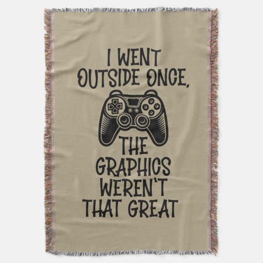 Ik ging naar buiten - Grappige Gamer Deken (Voorkant Verticaal)