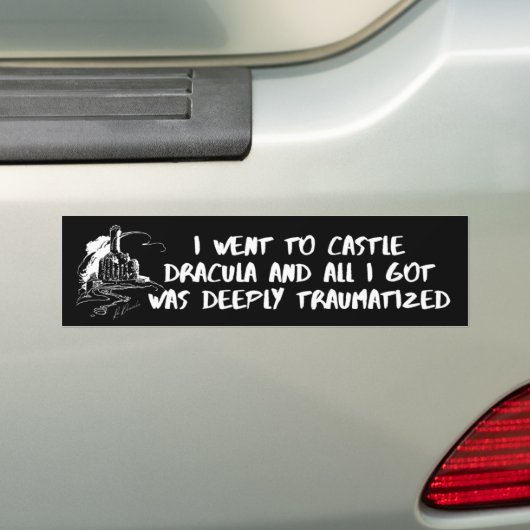 Ik ging naar Castle Dracula Sticker (Op auto)