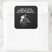 Ik ging naar Castle Dracula Vierkante Sticker (Tas)