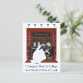 Ik ging naar de universiteit zodat ik niet hoefde briefkaart (Staand voorkant)