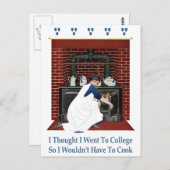 Ik ging naar de universiteit zodat ik niet hoefde briefkaart (Voorkant / Achterkant)