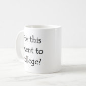 ik ging naar het notitieboek van de universiteit koffiemok (Voorkant links)