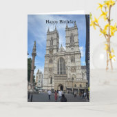 "Ik ging naar Londen" Westminster Abbey Kaart (Gele Bloem)
